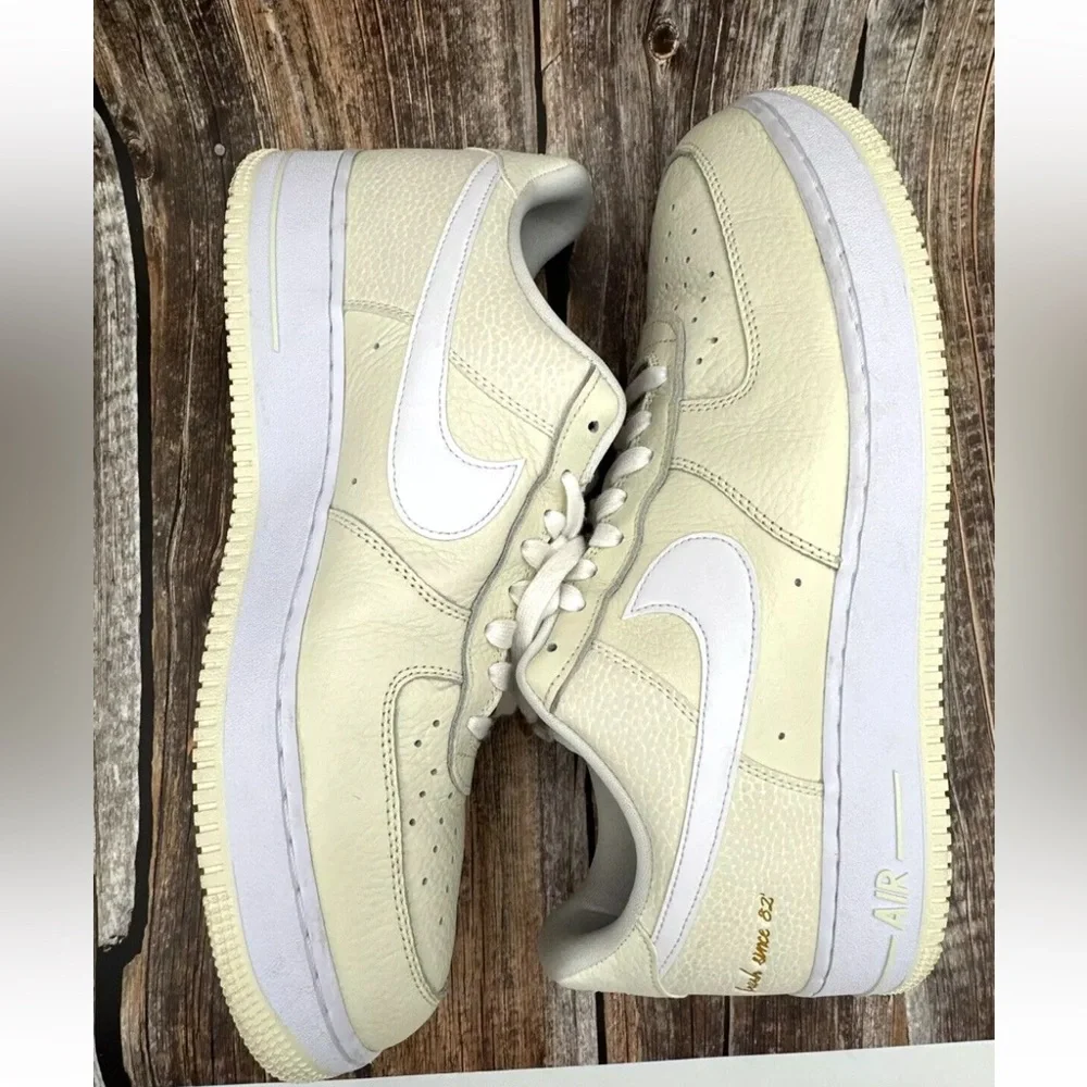 Nike Air Force 1 '07 PRM EMB 'Popcorn' Coconut Milk CW2919-100 Men’s Size 14 AF1
